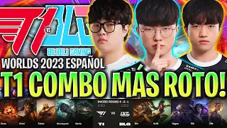 T1 SACA EL COMBO MÁS ROTO DEL MUNDIAL!😱 - T1 vs BLG GAME 1 WORLDS SWISS STAGE 2023 LVP ESPAÑOL