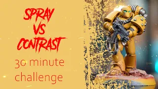 Spray vs Contrast Paint IMPERIAL FISTS 30 minute speed Paint Challenge