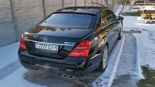 Холодный пуск Mercedes-Benz S63 AMG Long W221 5.5L V8 версия PERFORMANCE