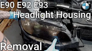 BMW E90 E91 E92 E93 Headlight Housing Removal | 323i 325i 328i 330i 335i