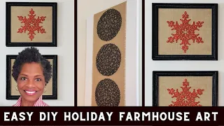 Easy Medallion DIY Holiday Art Projects Using Snowflakes and Placemats