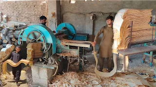 How we skilled worker making ice cream stick full process HUG FACTORY wood turning