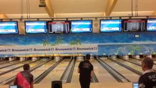Daniel Fransson [SWE] bowls his third 300 at the BEC 2014