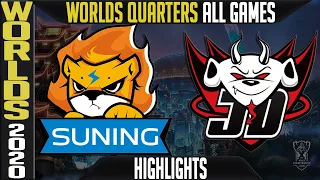 SN vs JDG Highlights ALL GAMES Quarterfinals Worlds 2020 Playoffs Day 10 | Suning vs JD Gaming