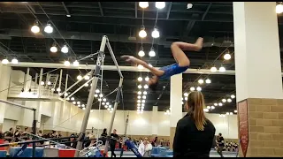 9.850 xcel gold gymnastics1st place bar routine - 2022