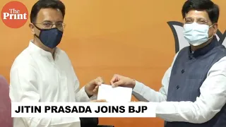 Former Congress leader Jitin Prasada joins BJP