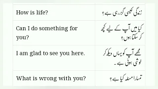 speaking English practice sentences with Urdu translation