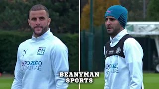 Man City Players Train Ahead Of PSG In The Champions League