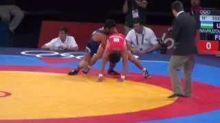 Sushil Kumar Wins Olympics Quarter Final In 66kg freestyle wrestling‎