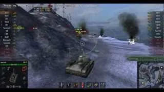 КВ-1С и АТ-8 вытягивают бой на карте "Заполярье" (WorldOfTanks)