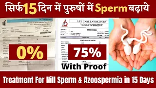 0% शुक्राणु से 75% शुक्राणु l Doctor भी हुए हैरान l Treatment For Nill Sperm Count & Azoospermia.