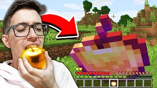 minecraft mas eu COMO A COMIDA NA VIDA REAL!