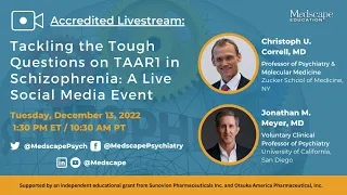 Tackling the Tough Questions on TAAR1 in Schizophrenia: A Live Social Media Event