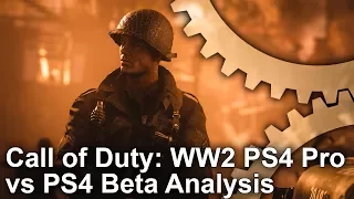 [4K] Call of Duty WW2 Beta: PS4 Pro vs PS4 Analysis