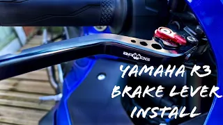 Yamaha R3 Brake Lever Install
