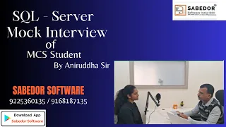 SQL Interview Questions | Freshers Mock Interview | Sql - Server Interview for freshers | Database