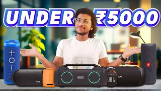 😲Top 5 BEST Bluetooth Speakers Under ₹5,000 (2024 Guide)👌