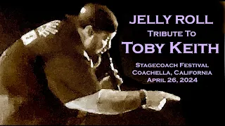 Jelly Roll - Toby Keith Tribute w/T-Pain "Should've Been A Cowboy" Live @ Stagecoach, CA - 4/26/24