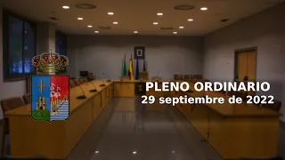 Pleno ordinario 29 septiembre 2022