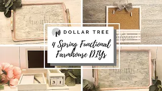 MODERN FARMHOUSE FUNCTIONAL DIYS | DOLLAR TREE FARMHOUSE 2021 | BUDGET FRIENDLY | SPRING DIYS