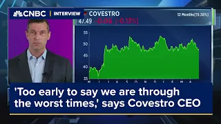 'Too early to say we are through the worst times,' says Covestro CEO