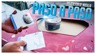 ¿Cómo arreglar ABOLLADURAS en tu coche con masilla? 🚘 Preparación de pintura en el OXITARA EP.3 🎨