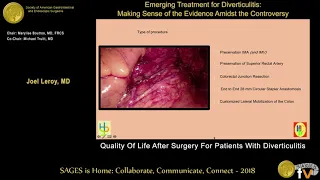 Quality of life after surgery for patients with colonic diverticulitis