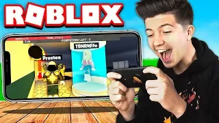 I Won as the Beast on Roblox Mobile with BriannaPlayz & Leah Ashe!