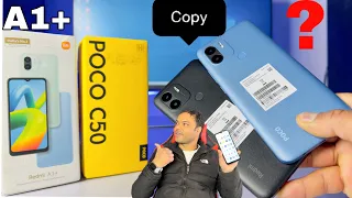 POCO C50 🆚 Redmi A1 Plus ⚡ Unboxing || Comparison || Camera || Price || Full Details || Copy ?