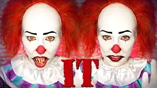 Pennywise IT 1990 Tim Curry Makeup Tutorial | Halloween 2019 | Madalyn Cline