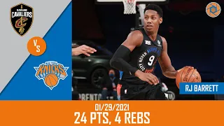 RJ Barrett's Full Game Highlights: 24 PTS, 4 REBS vs Cavaliers | 20-21 NBA Season | 1/29/2020