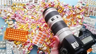 Фотографирование кучи таблеток на 6d и объектив EF 70-200mm f/4 L USM
