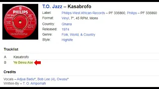 T.O. Jazz, "Ye Bewu Ase"