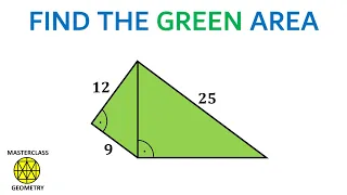 green area | quadrilateral area | triangle | area triangle | geometry | Masterclass Geometry