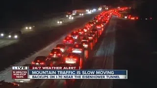 WB I-70 traffic snarled in the mountains