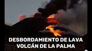 Desbordamiento de lava, volcán la Palma