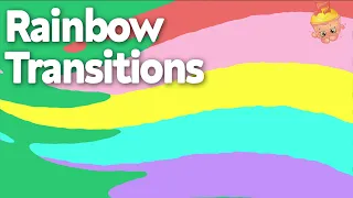 9 Rainbow Transitions on Green Screen