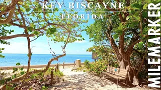 [4K] Florida's Secret Paradise - KEY BISCAYNE 4K Relaxing Scenic Beach Walking Tour with Binaural 🎧