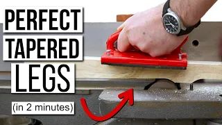 Easy tapered legs on a jointer! No Jig Required!