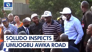 Soludo Inspects Umuogbu Awka Road, Promises Speedy Completion