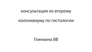 консультация по гистологии ко 2 коллоквиуму (Глинкина ВВ)