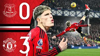 Garnacho UNBELIEVABLE Overhead Kick! 🤩 | Everton 0-3 Man Utd | Highlights