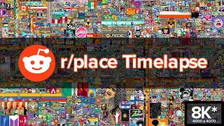 r/place 2022 8k (4000x4000) complete timelapse