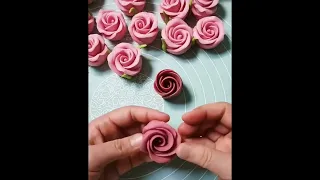 how to make rose using fondant? | fondant making tricks #shorts #cakedecorating #fondantideas