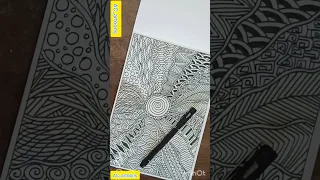 Easy Zentangle for kids , Sun Zentangle, mandala #shorts #ashortaday #trendingshorts #zentangle #art