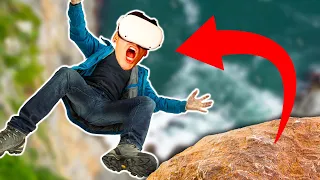 I FELL OFF A MOUNTAIN IN VR! (The Climb 2)