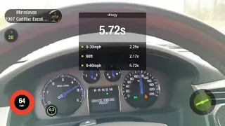 2007 Cadillac Escalade ESV 6.2L acceleration 0-60 mph