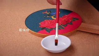 Color sand painting of Chinese cloisonne