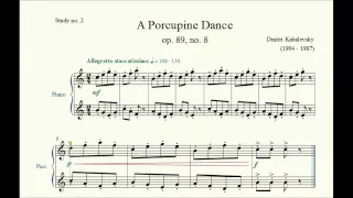 Study no. 2: A Porcupine Dance (op. 89, no. 8) - Dmitri Kabalevsky - Piano Studies/Etudes 1