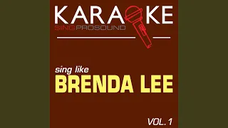 All Alone Am I (In the Style of Brenda Lee) (Karaoke Instrumental Version)